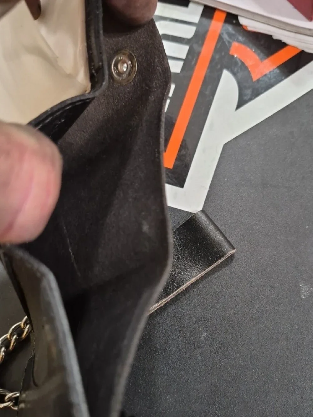 Vintage Harley-Davidson Black Leather Wallet with Eagle Crest